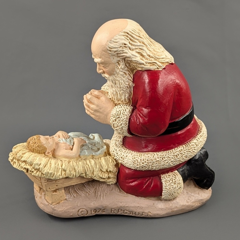 Ron Vargas Kneeling Santa Baby Jesus Musical Figurine 1976 Redstone 8in
